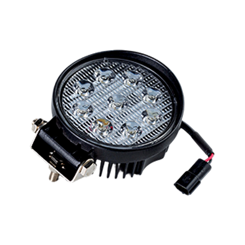 IP67 001 Endüstriyel Araçlar için Ağır Hizmet 9-LED Yuvarlak Çalışma Işığı