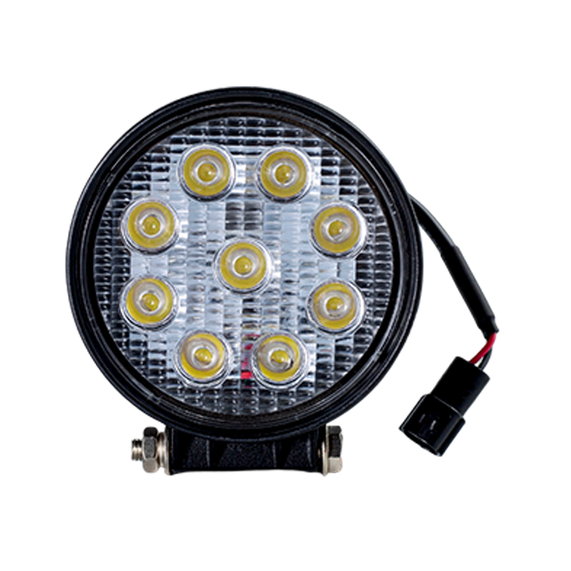 IP67 001 Endüstriyel Araçlar için Ağır Hizmet 9-LED Yuvarlak Çalışma Işığı