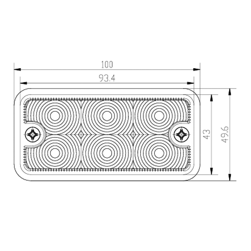 Çeşitli Mühendislik Araçları için Kompakt IP66 LED Ön Konum ve Genişlik Gösterge Işığı